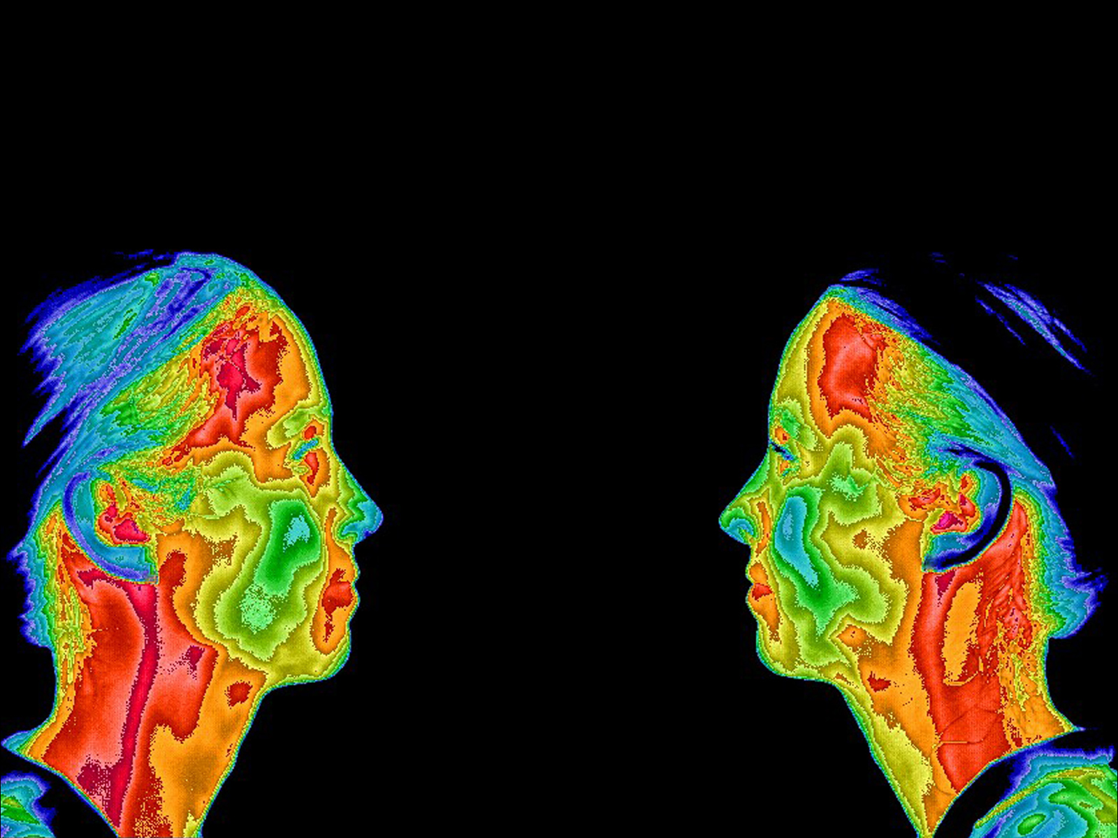 Thermogram of faces